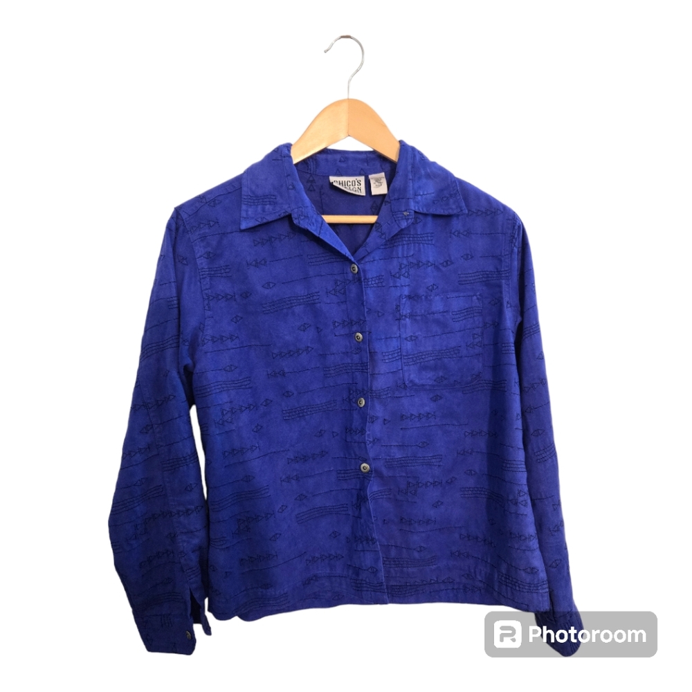 Vintage Chico's Long Sleeve Purple Sz 0